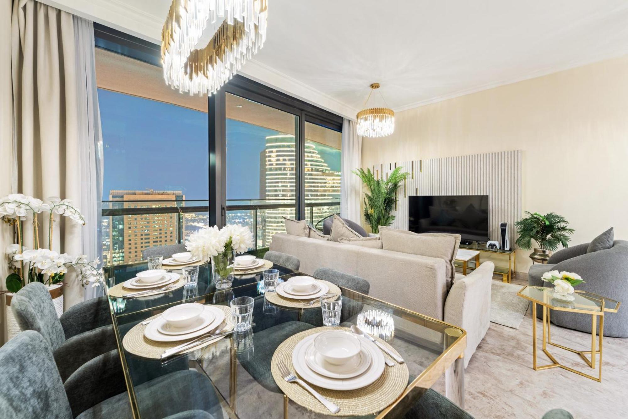 First Class 2Br With Full Dubai Skyline & Sea View 外观 照片