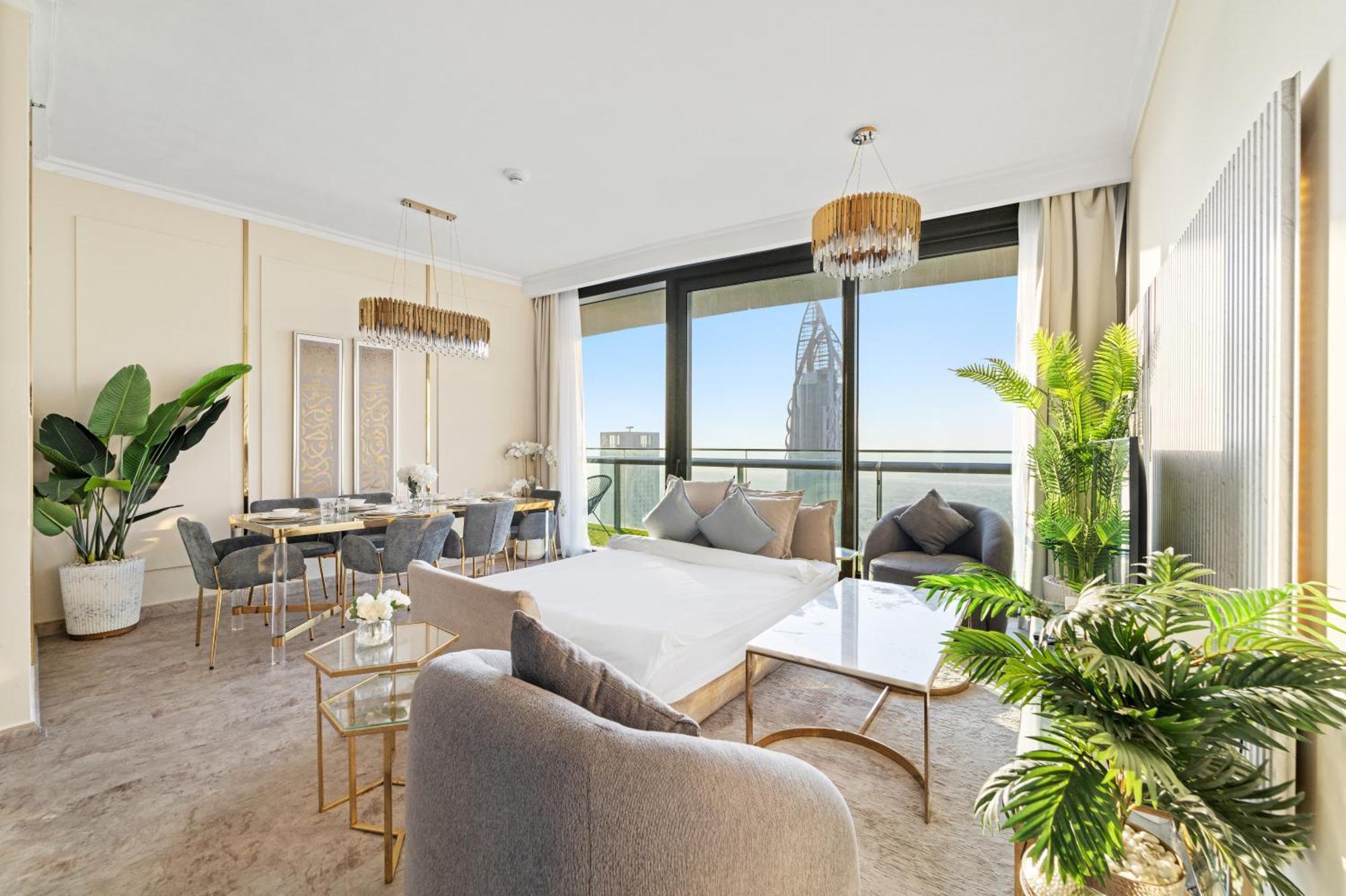 First Class 2Br With Full Dubai Skyline & Sea View 外观 照片
