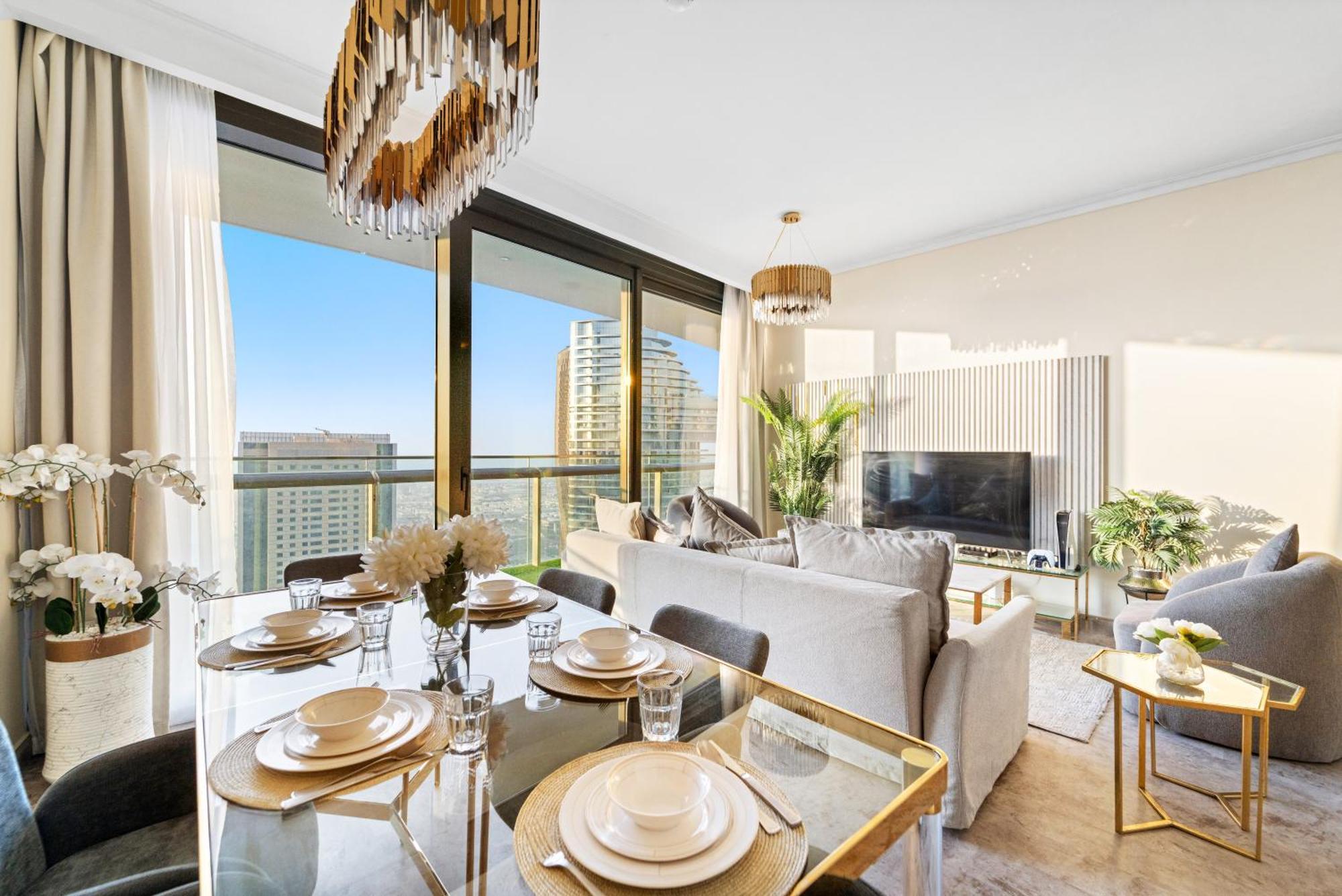 First Class 2Br With Full Dubai Skyline & Sea View 外观 照片